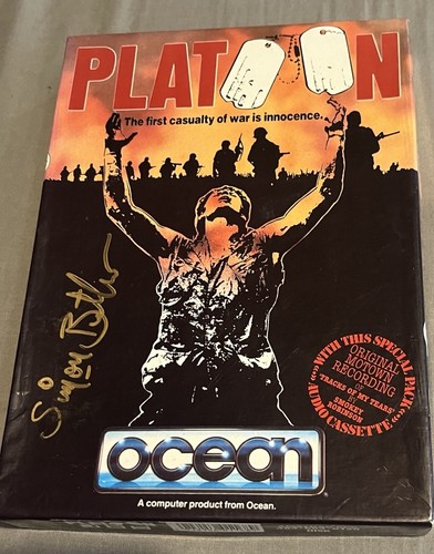 Platoon amstrad cpc signed - amstrad,