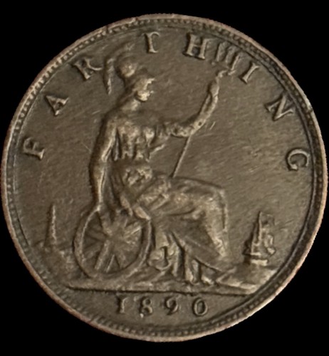 1890 queen victoria farthing - 1890,