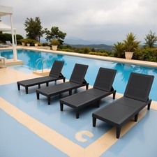 Outdoor Chaise Loungers Set of