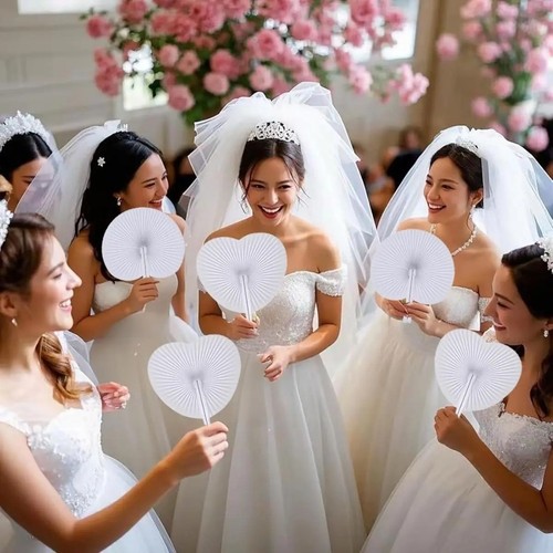 8pcs white paper folding hand - 8pcs,