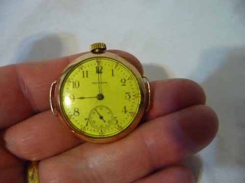 Waltham gold open face - gold,
