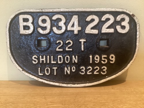 Original railway wagon plate - original,