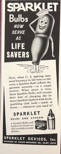 1942 sparklet bulbs - sparklet, siphons