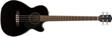 Fender CB-60SCE Electro Acoustic Bass Guitar, Black, Laurel