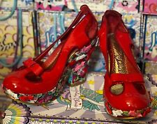 Irregular Choice Giggly Woo Red Ladies Heels New With Box Size UK5 / EUR38