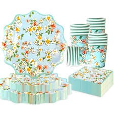 Floral Paper Plates Napkins