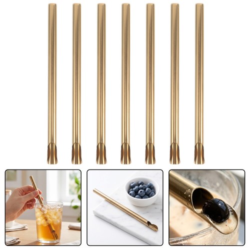 10pcs reusable metal drinking - 10pcs,