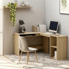 WALPLUS Corner Desk L-Shaped Sonoma Oak 120x140x75cm Engineered