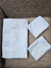 Blue and White Snowflake Duvet Cover Set with Pillow Cases Christmas Bedding Set