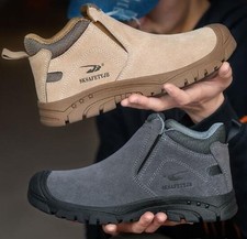 Mens Lightweight Safety Shoes Steel Toe Cap Work Sneakers Ankle Boots Outdoor UK