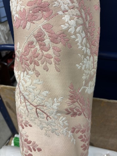 Pink damask upholstery fabric - pink,