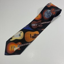 Ralph Marlin ‘Guitar II’ Vintage 1995 Guitar Theme Men's Neck Tie