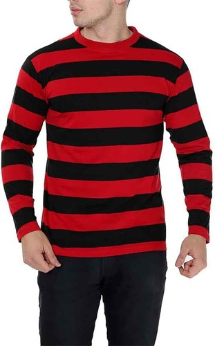 Unisex long sleeve red and - unisex,