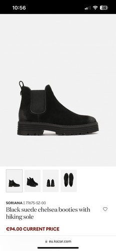 Kazar soriana black - black, suede