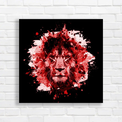 Colourful lion abstract square - abstract,