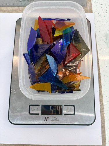 Glass mosaic pieces 500g - glass,