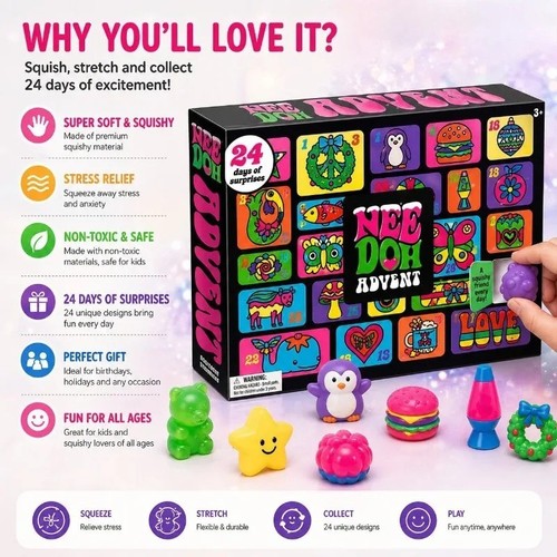 24pcs needoh advent calendar - needoh,