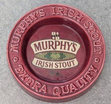 Murphy’s Irish Stout Vintage Ashtray Castle Ceramics Pub Bar Collectible 