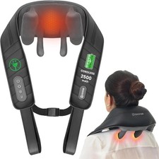 COMFIER Cordless Neck Massager with Heat, 4D Kneading - LITTLE RIP IN FABRIC