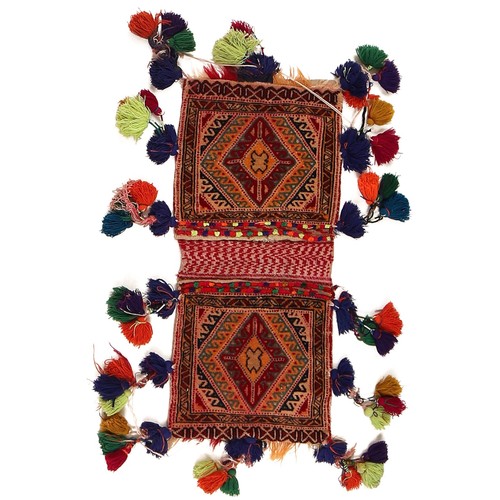 Vintage afghan saddle bag - afghan,