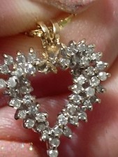 14K YELLOW GOLD DIAMOND HEART