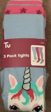 3 Pairs Girls Tights ~ Age 1-2