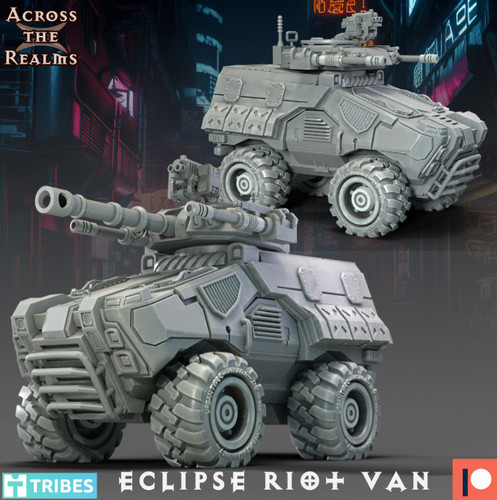 Eclipse riot van with weapons - van,