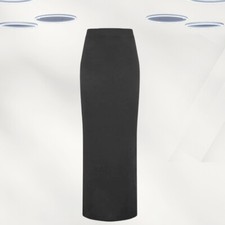 Ex LTS Women's Elasticated Waistband Maxi Skirt in Black