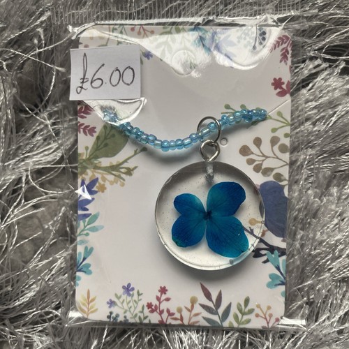 Handmade resin necklace dried - resin,