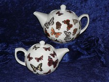Butterfly porcelain teapot