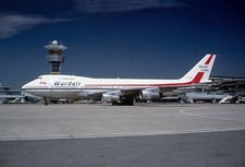 WARDAIR CANADA, Boeing 747, C-FFUN, in 1987, aircraft slide