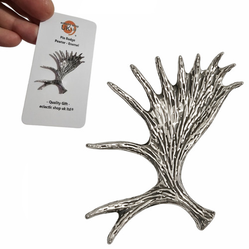 Moose antler pin badge - pin,
