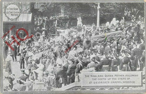 Postcard royal funeral - royal,