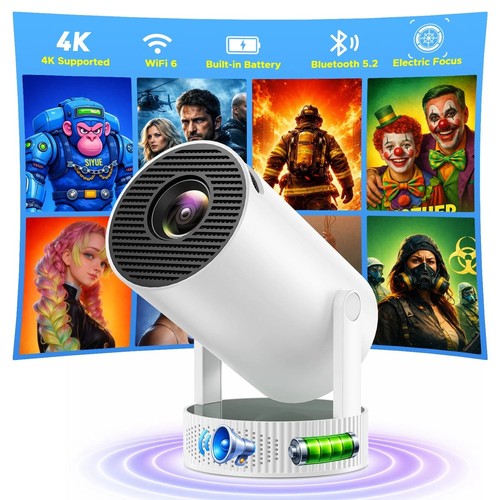 Portable led projector - 4k,