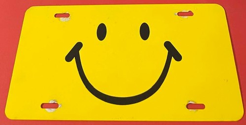 Smiley face booster license - face,