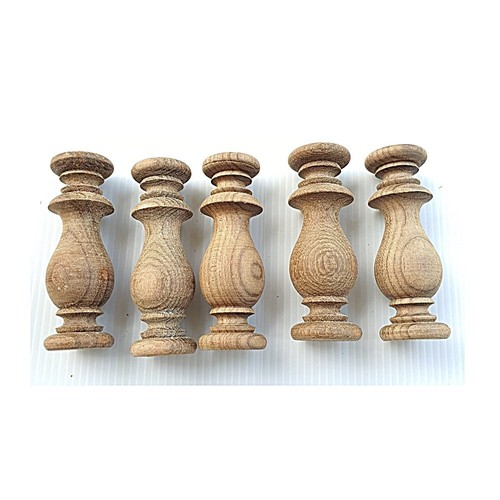 Lathe wood vase shape - wood,