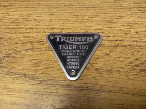 Triumph tiger 100 - 100, patent