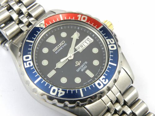 Gents seiko kinetic pepsi - seiko,