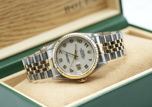 Gents steel gold rolex - &,