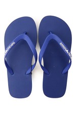 Emporio Armani Blue Flip Flops With Armani Logo On Foot Strap Size UK 9.5 BNWT