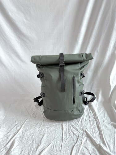 Khaki green roll top - roll, backpack