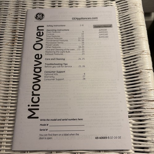 Microwave oven owners - ge,