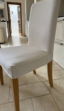 Four IKEA Henriksdal  White Chairs Good Condition Collection Only