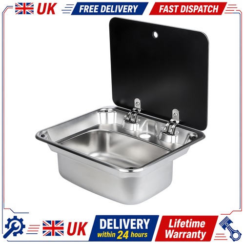 Stainless steel campervan sink - steel,