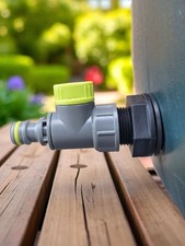 Garden Water Butt/Rain Barrel Outlet Tap With Tank Adaptor-Requires A 26mm Hole