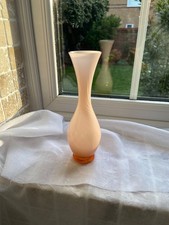 stained glass peach/pink vase