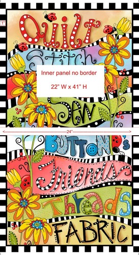 Whimsical quilter panel - whimsical, by