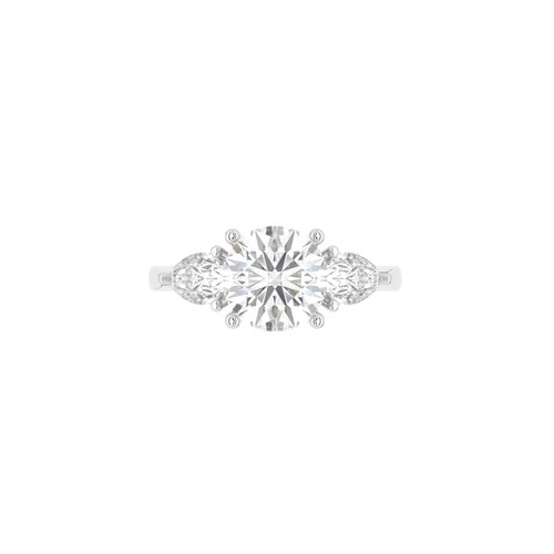 18k white gold lab grown - white,