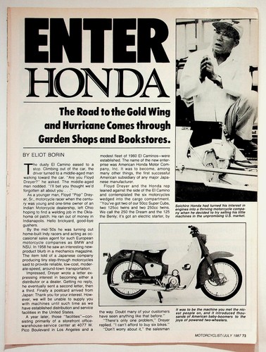 Honda magazine article vintage - honda,