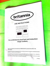 Britannia Delphi Electric Gas D/F Range Cooker Instructions Manual RC-11XGI-DE-S